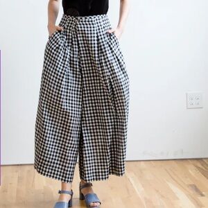 Black and White Checkered Women's Pants